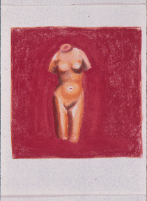 Richard Hyatt Men, Women, and Boats Aphrodite III Conte Crayon on Paper